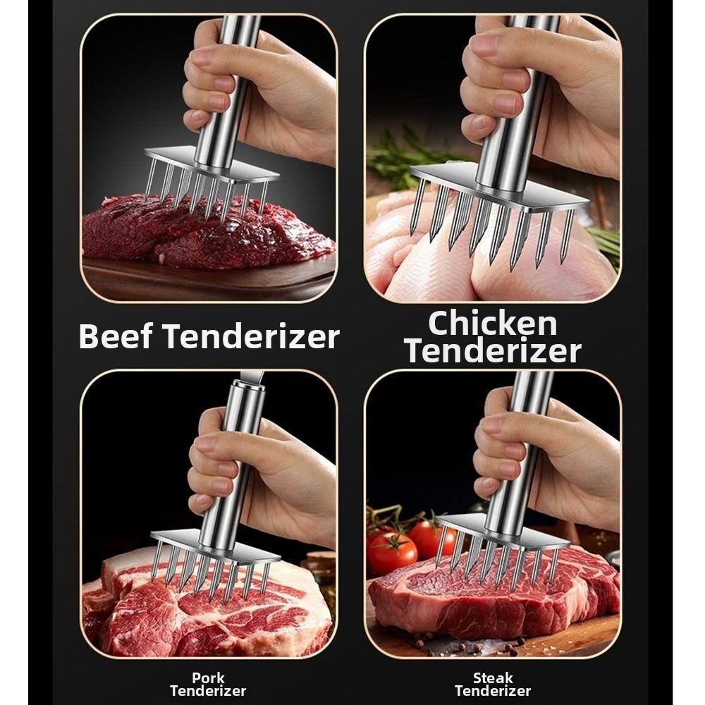 304 Stainless Steel Meat Tenderizer Professional Tool Kitchen Hitting Mallet Meat Pounder  Roasting
