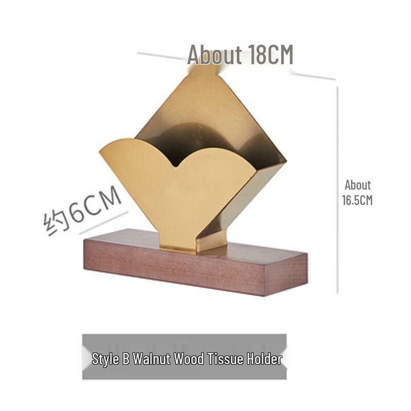 Minimalist Heart-shaped Solid Wood Tissue Box