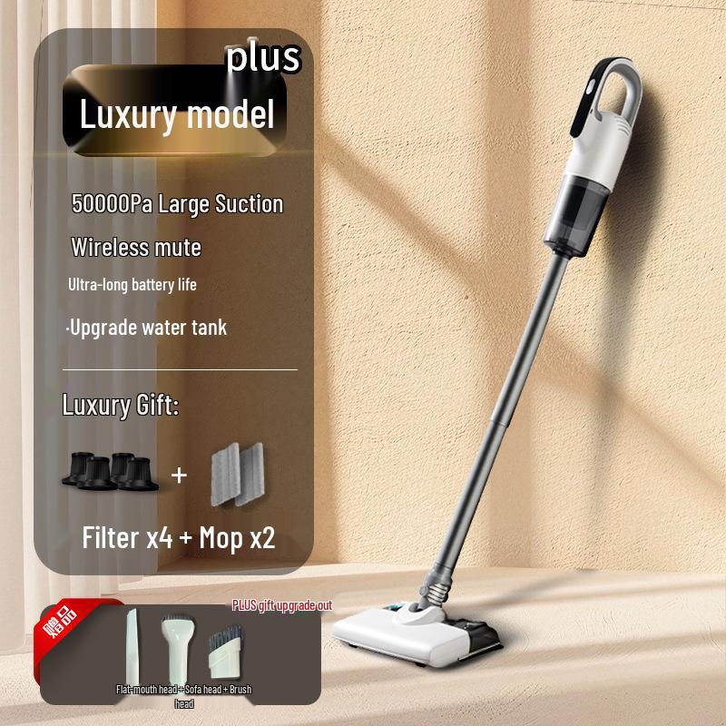 2025 Suction Wireless Vacuum Cleaner: Multifunctional Sweeping & Mopping with Water Tank, Handheld Design.