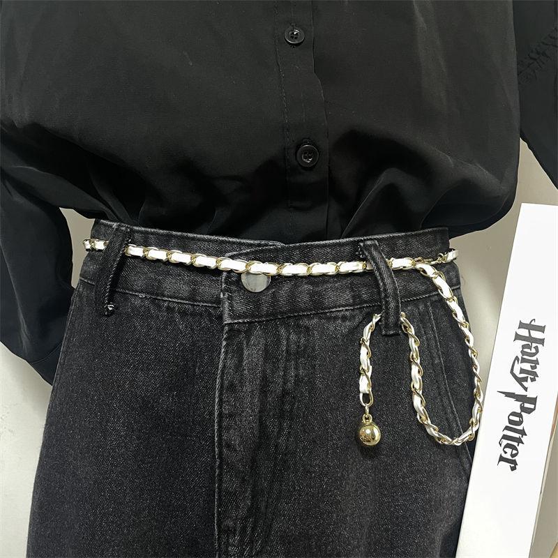 

Womens Floral Beautiful Waist Chain Belt Perfect For Trendy Dress And Looks Coat White Chain