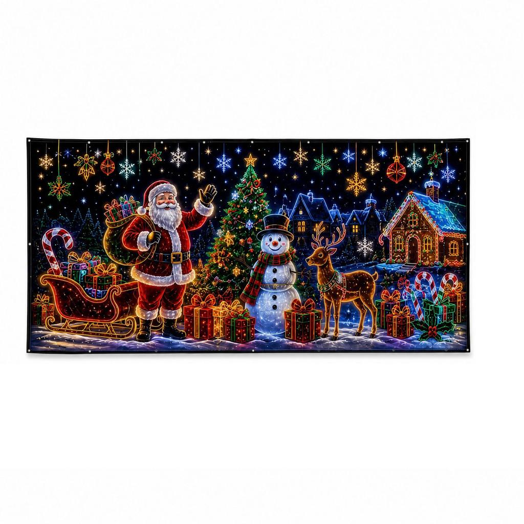 Christmas -in-the-Dark Door Cover, Extra Large 180400 cm, for Holiday Decorations