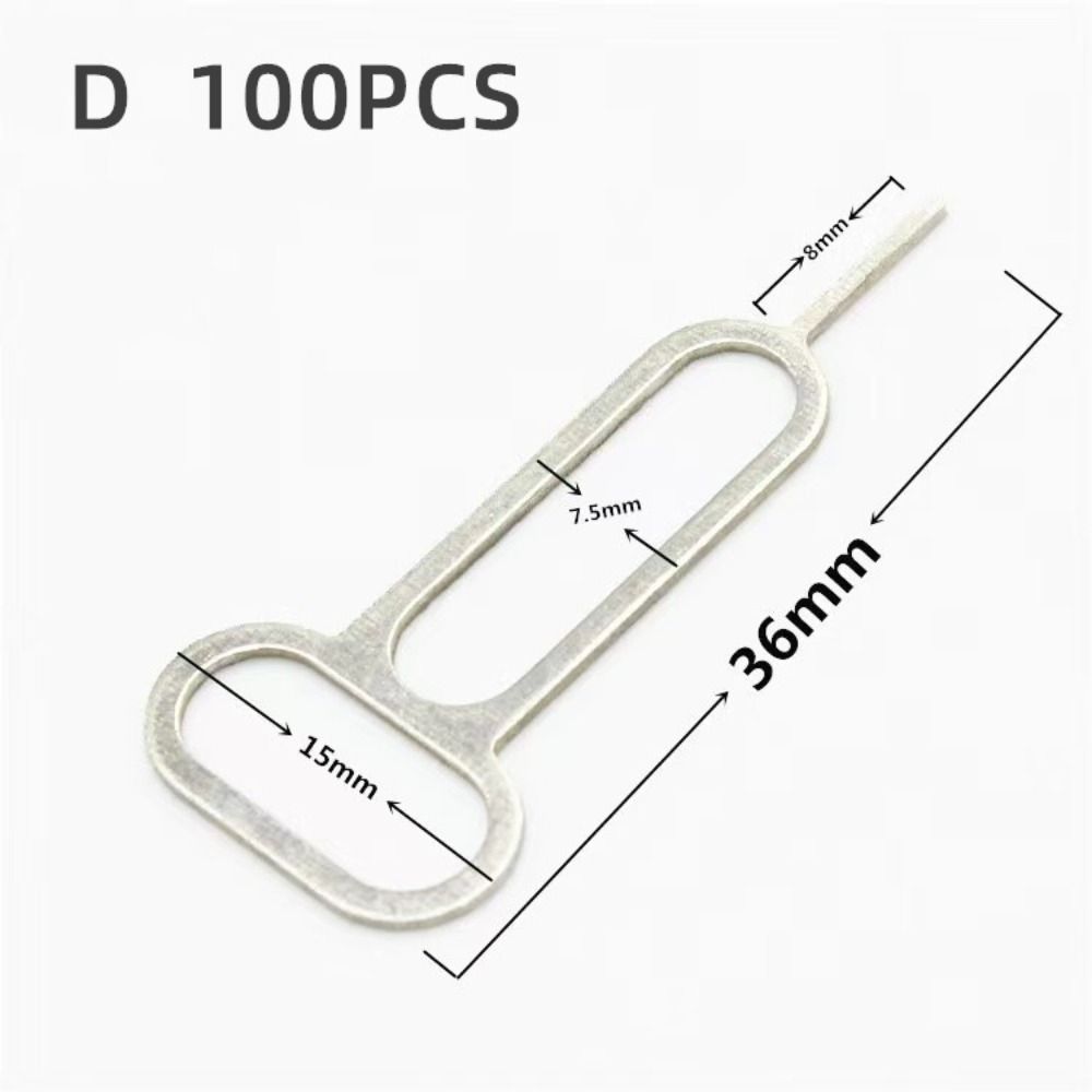 100Pcs Stainless Steel SIM  Card Removal Tool Ejecting Removal Needle  for Cell Phone Smartphone
