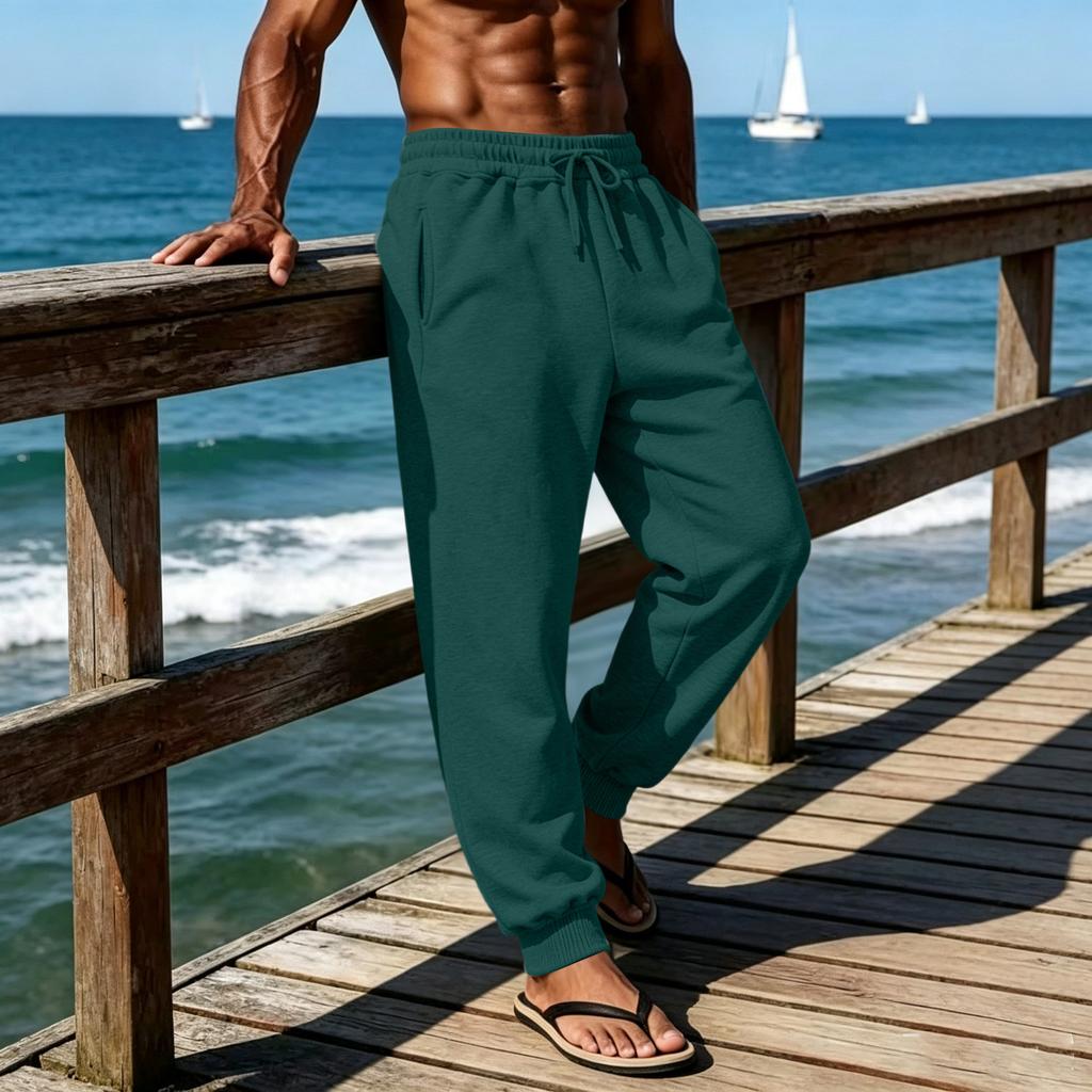 Men's Casual Drawstring Sweatpants for Jogging and Lounging