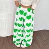 Women's Casual And Fashionable Printed Elastic Waist Loose Wide Leg Pants