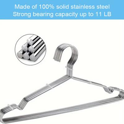 10/20/30 piezas Perchas de Metal para Ropa con Ranuras para Hombros, Tendedero Antideslizante, Perchas Resistentes para Armario,