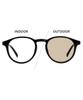 photochromic sunglasses Lens UV [Zoff] [WEB exclusive] Boston-style (black) color-changing, lightweight, protection, unisex, men's, women's, unisex,