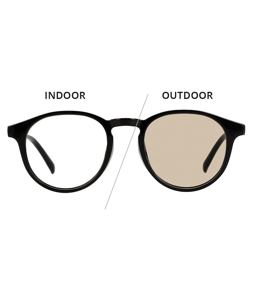 photochromic sunglasses Lens UV [Zoff] [WEB exclusive] Boston-style (black) color-changing, lightweight, protection, unisex, men's, women's, unisex,