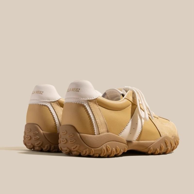 Mode Echtes Leder Klobige Damen Freizeitsneakers Damen Flats Schuhe Frühling Jugend Student Tennisschuhe Weiblicher Vulkanisierter Schuh Mujer