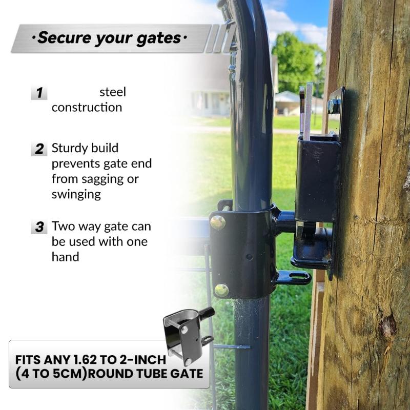 Weatherproofed Double Opening Barn Latches Heavy Type Metal Locking Bolts Secure for Livestock Gate