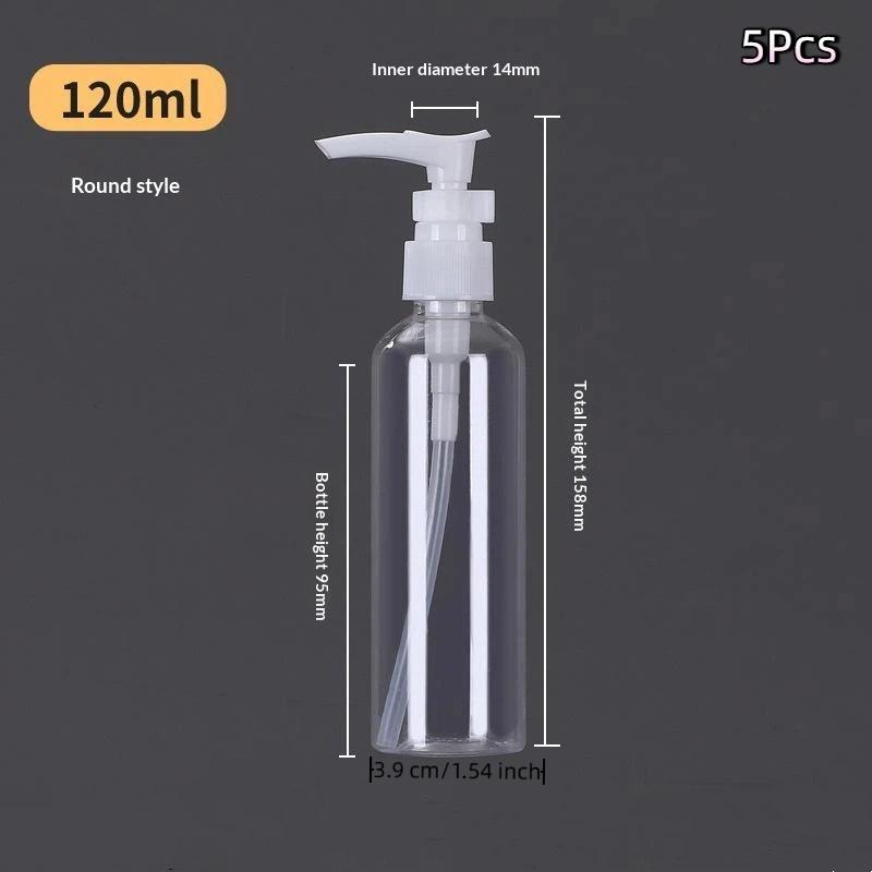 Empty Plastic Shampoo Lotion Pump Bottle Food Grade Safe Leakproof Dispenser for Home Bathroom Travel Use