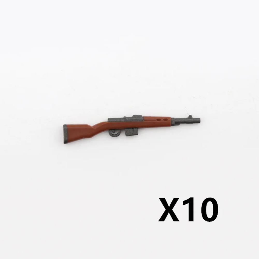 5/10 Zbraně vojáků z 2. světové války Stavebnice Dvoubarevný tisk Stroj Puška Samopal Odstřelovací pušky Vojenské příslušenství Kostky C238