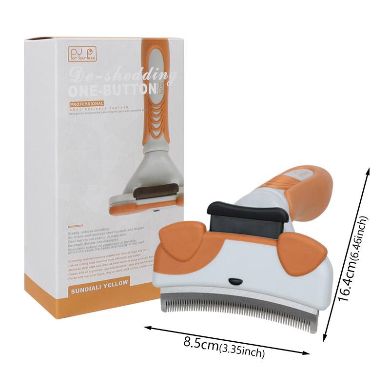 

Pet Thinning Comb Dog Hair Comb Large Dog Knotting Knife Knotting Hair Deshedding Trimmer Hair Removal Comb Cat Dog Supplies оранжевый
