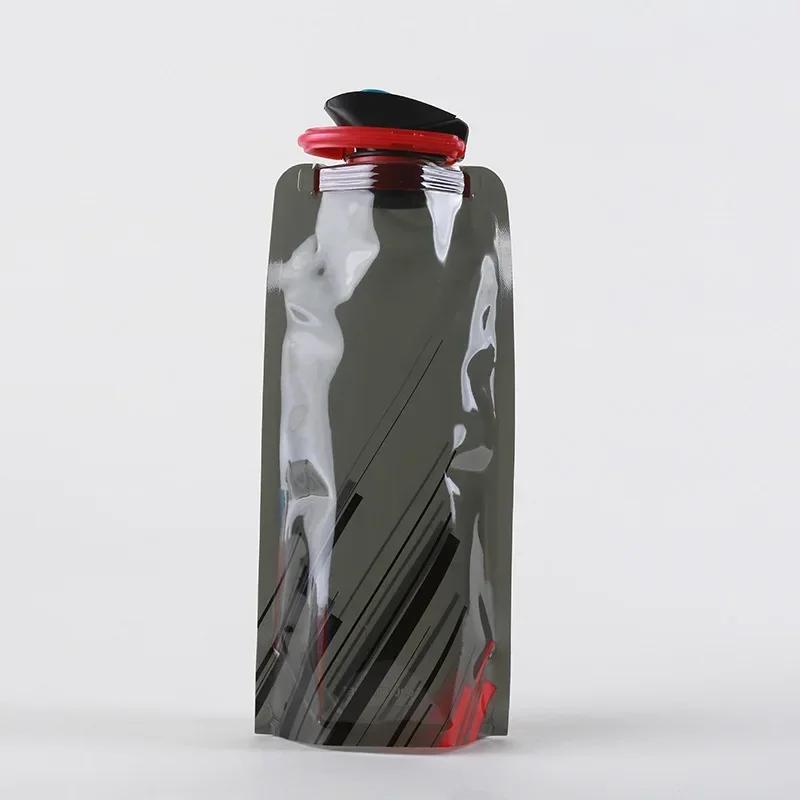 Tragbarer, ultraleichter, faltbarer Wasserbeutel, 700 ml, Wasserflaschentasche, Outdoor-Sportzubehör, Wandern, Laufen, weiche Flasche Wasserflasche