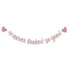 YS 40 Never Looked So Good Rose Gold Glitter Banner,Pre-Strung,40th Birthday/Wedding Anniversary Party Decorations Bunting Sign Backdrops,40 Never