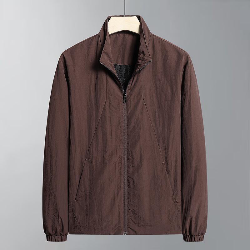 

Весенне-осенняя универсальная повседневная свободная однотонная подростковая куртка 5XL темно-коричневого