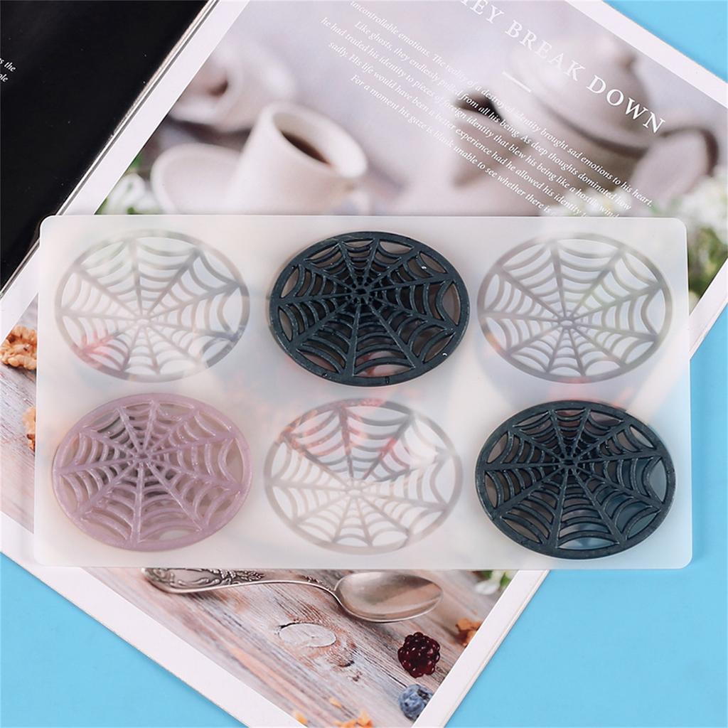 Halloween Spiders Web Silicone Mold DIY Chocolate Mould Dessert Fondant Mold Spiders Web Kitchen Baking Mold Cake Decors
