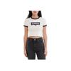 Levis Logo Print Round Neck Short Sleeve T-Shirt Women T-Shirts White A3523-0068