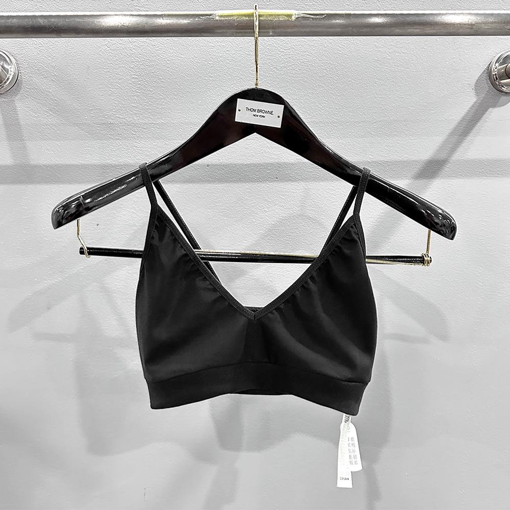 

Женская черная эластичная майка в рубчик SUBHUMAN - Маленький Medium чёрный