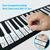 Piano Keys Sticker Set for 61 Keyboard Avtakbart for nybegynnere Transparent
