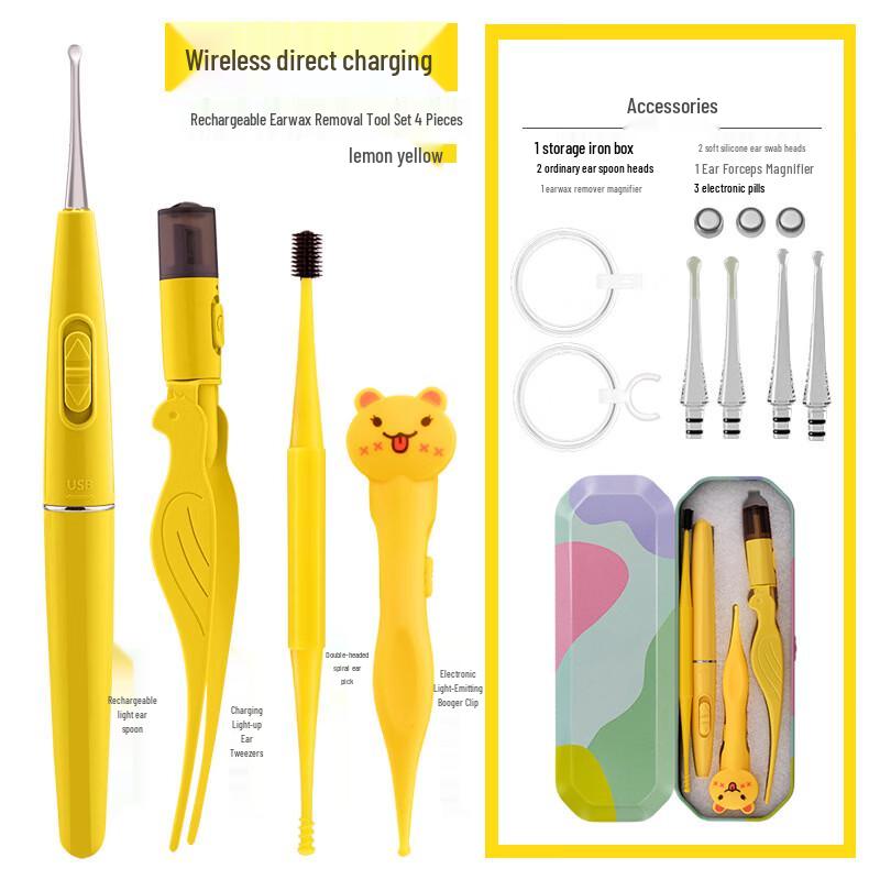 Rechargeable Luminous Kids Ear Cleaner Set