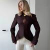 New Asymmetric Blazer Jacket Long Sleeve Women's Top for Figure-Flattering Fit