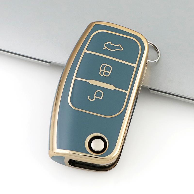Fashion Tpu Keyless Car Flip Key Case Cover Shell Fob For Ford Escape Falcon C-Max Fiesta Focus 2 Ecosport Kugua Accessories