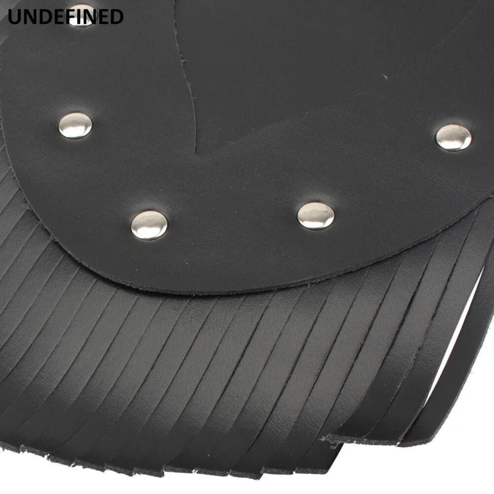 Motorcycle Fender Mud Flaps Leather Tassel Skull Front Fenders Trim For Harley Sportster 883 1200 XL Softail Dyna FXD Universal
