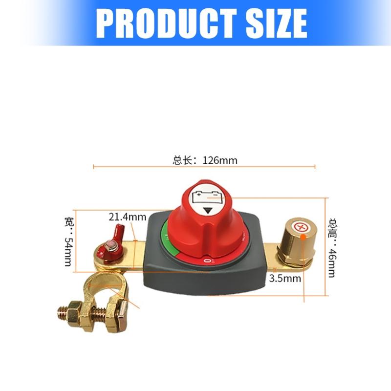 Vehicle Battery Isolator Quick Disconnect Battery Shut Off Switches Top Post Battery Disconnect Switches with Knob