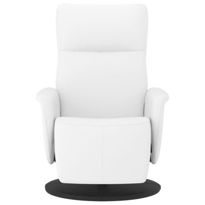 VidaXL Fauteuil inclinable avec repose-pieds blanc similicuir 356550