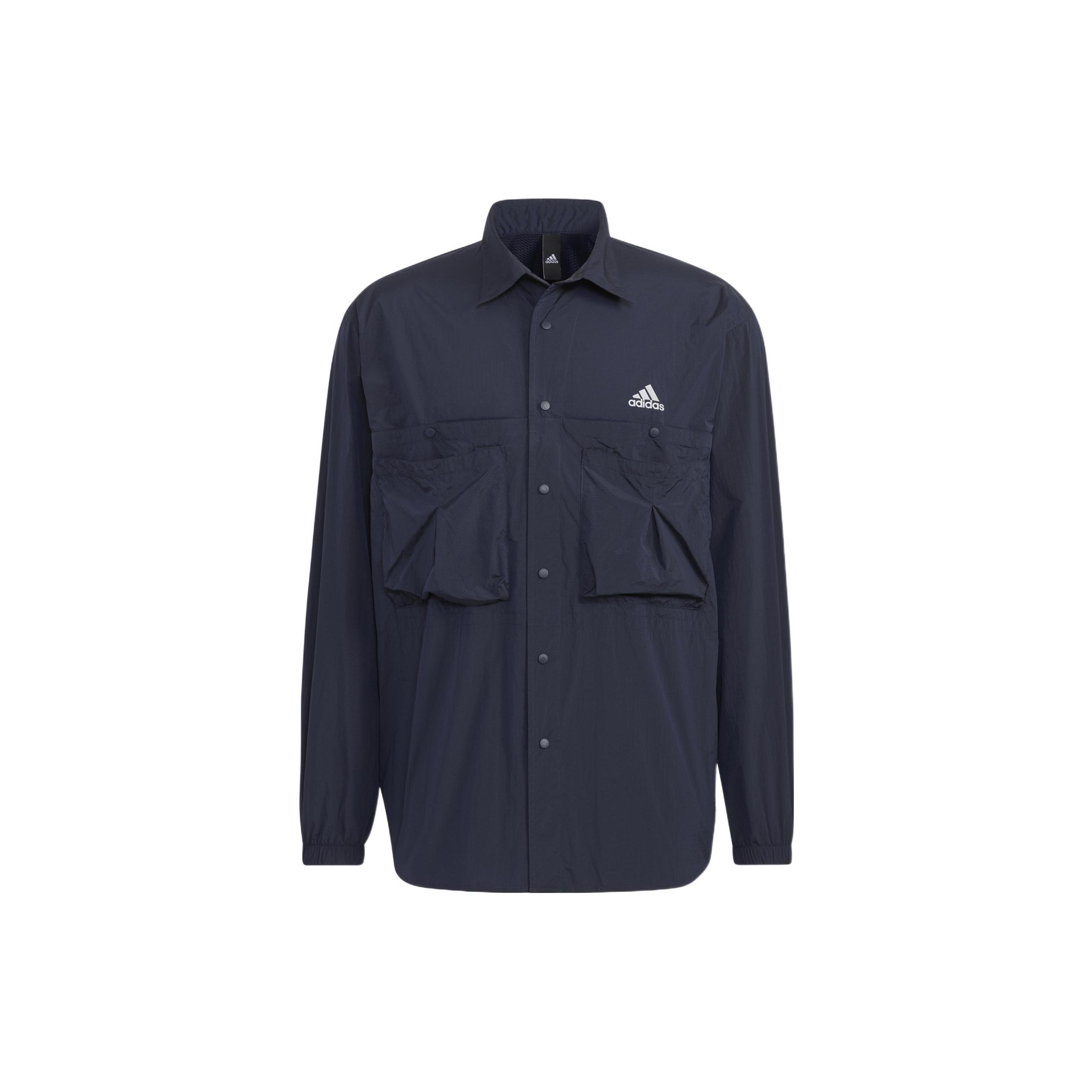 Рубашки Adidas Мужские Темно-синие С воротником Умеренные Другие HD0039 XXL