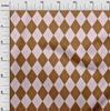 oneOone Cotton Flex Brown Fabric Check Argyle Quilting Supplies Print Sewing Fabric By The Yard 40 Inch