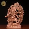 12cm Carving six-arm Mahakala buddha statue Tibet buddhism sculpture decor Lucky