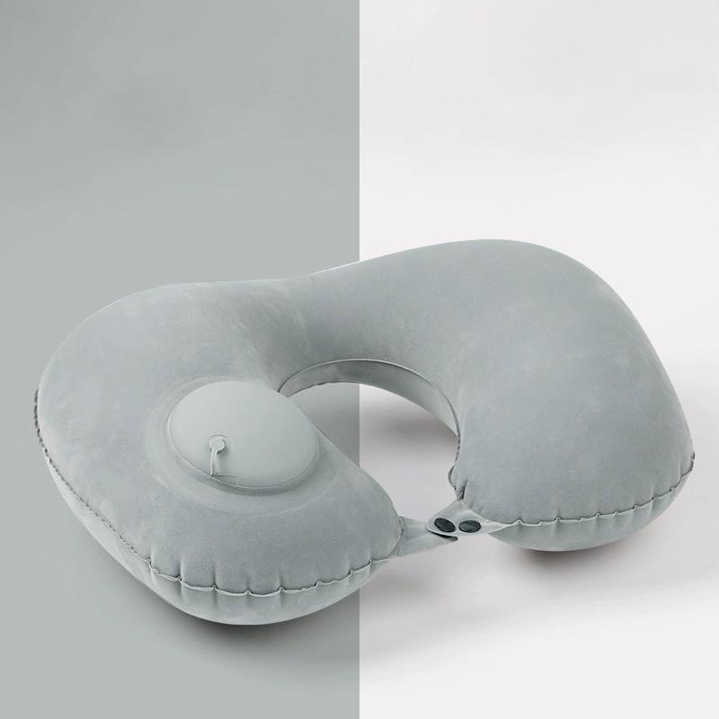 Portable Inflatable Pillow Travel Neck Pillow Press Inflatable U-Shaped Pillow