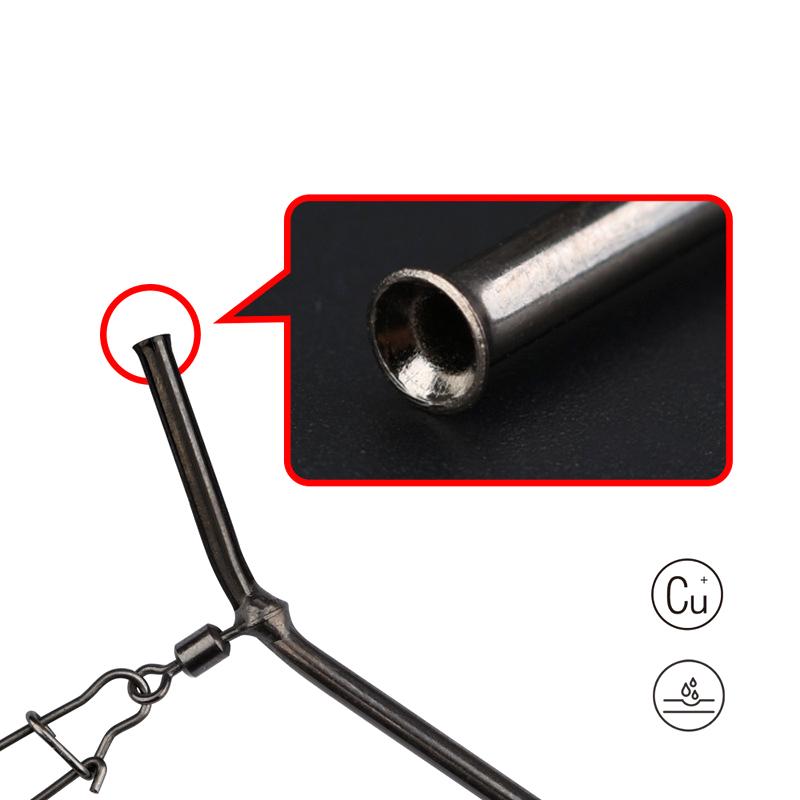 5Pcs Fishing Balance Connectors 5/7/9/12Cm Small Style Brass Tube Fishing Tackle Anti-Tangle Feeder Boom Fish Accessories