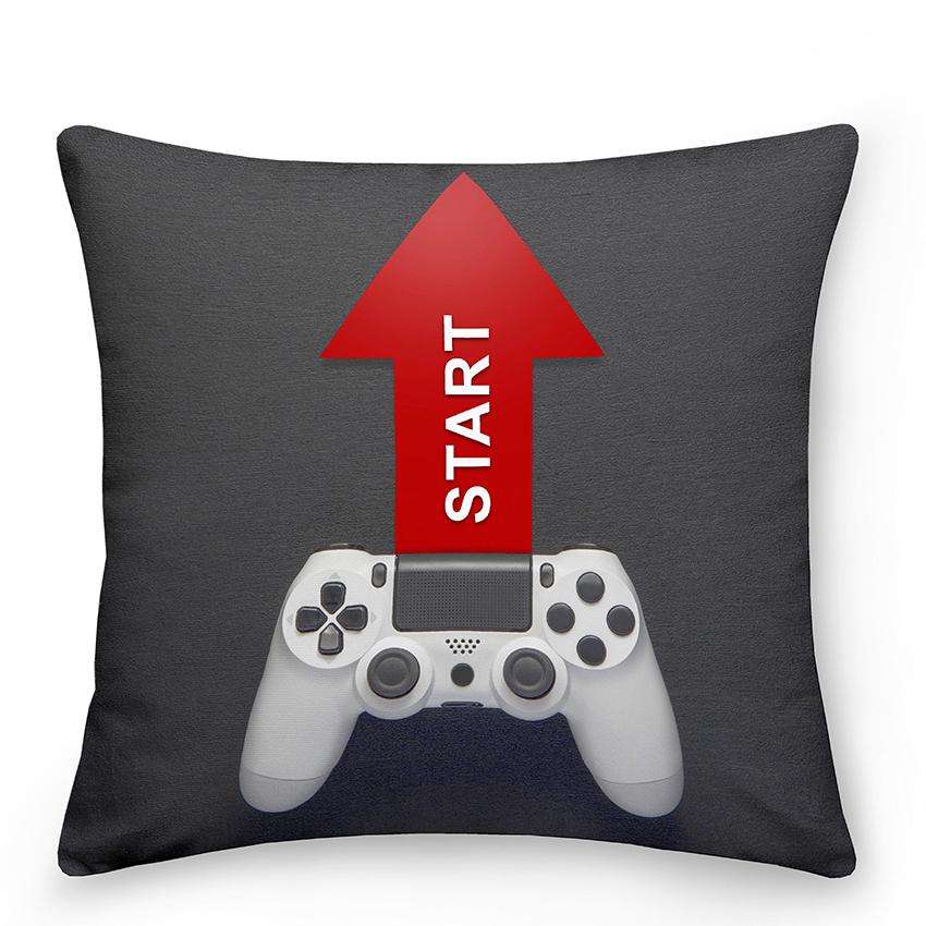 Boy Gamer Print Pillowcase Bedroom Decor Video Game Cushion Cover Home Gamepad  Gift