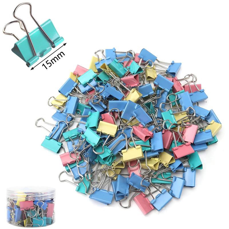 

10-60 шт. Металлические скрепки для бумаг 15/25 мм, цветные скрепки с длинным хвостом, используются для книг, канцелярских товаров, школьных офисных принадлежностей 15mm 60pcs/box