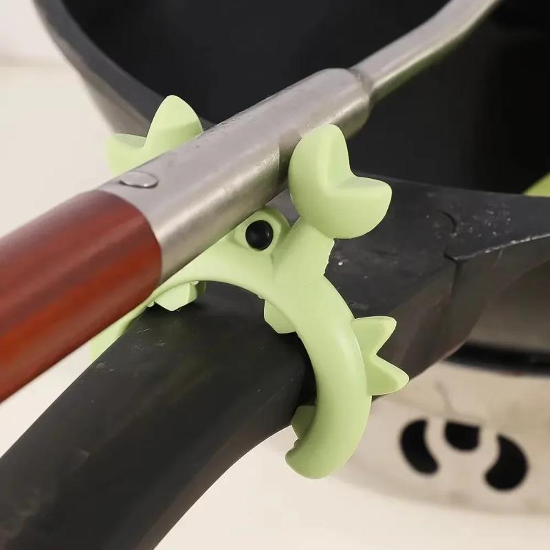 4/1/2PCS Silicone Spatula Rack Small Crab Anti Scalding Overflow Pot Clip Spoon Holder Clip Universal Shovel Rack Kitchen Gadget