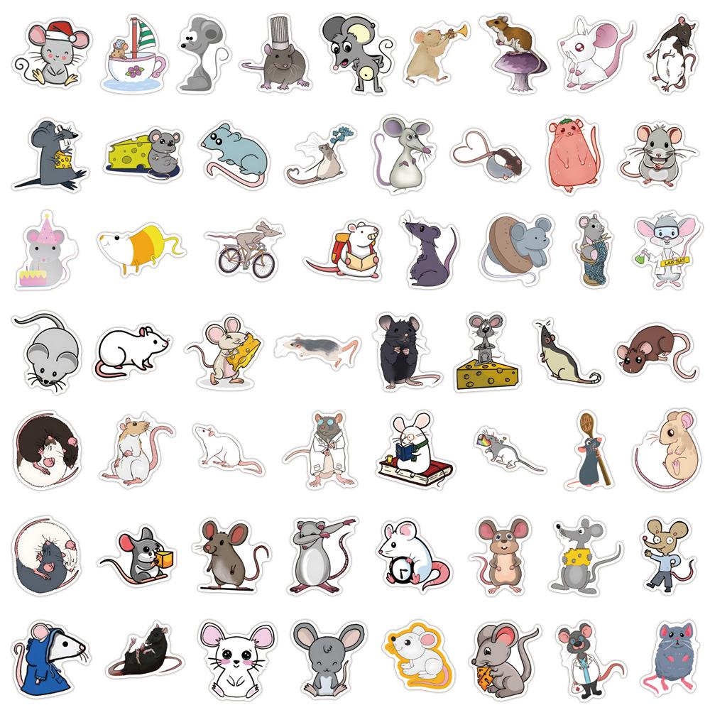 55 New Cartoon Mouse Doodle Stickers Decorate Notebook Suitcase Mobile Phone DIY Stickers