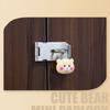 Plastic Padlock Iron Cartoon Bear Lock Cute Cabinet Lock  Dormitory