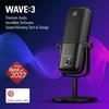 Elgato Wave:3 Premium USB Condenser Microphone Black Plug & Play for Streaming Podcasting Gaming
