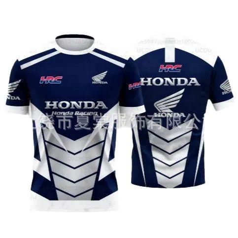 2026 Nova Camiseta de Motocicleta da Equipe HONDA Racing Camisa Polo DH MTB Off Road Verão Masculino Feminino Secagem Rápida Respirável Camisa de Equitação LR0