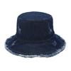Vintage Denim Fisherman Hat With Wide Brim Sun Protection For Summer Outdoor Wear