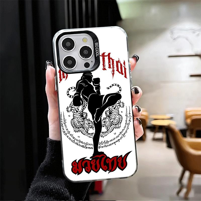Muay Thai Fight Boxing Soft Phone Case for iPhone 15 16 17 Pro Max 17Air 16E 14 Plus 13 12 Mini Shockproof Cover Back Shell