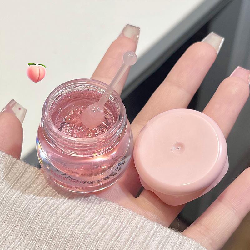 SUSU SKY Peach Honey Lip Set: Moisturizing, Hydrating, Anti-Chapping, Exfoliating, and Nourishing Repair for Autumn & Winter.