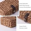 Wicker Decorative Box with Lid, Water Hyacinth Woven Basket for Shelf Display, Coffee Tables Storage Large