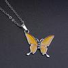 4 Pcs. Mood Necklace Butterfly Pendant Fashion Jewelry Chain, Gifts For Lovers And