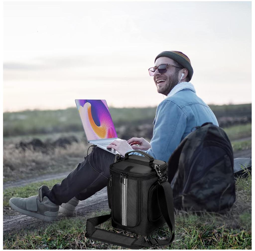 SHEAWA Compatible Anker Solix C300 Portable Power Station Case, Heavy-Duty Nylon Storage Bag, Holds Cables and Small Items, Accessories