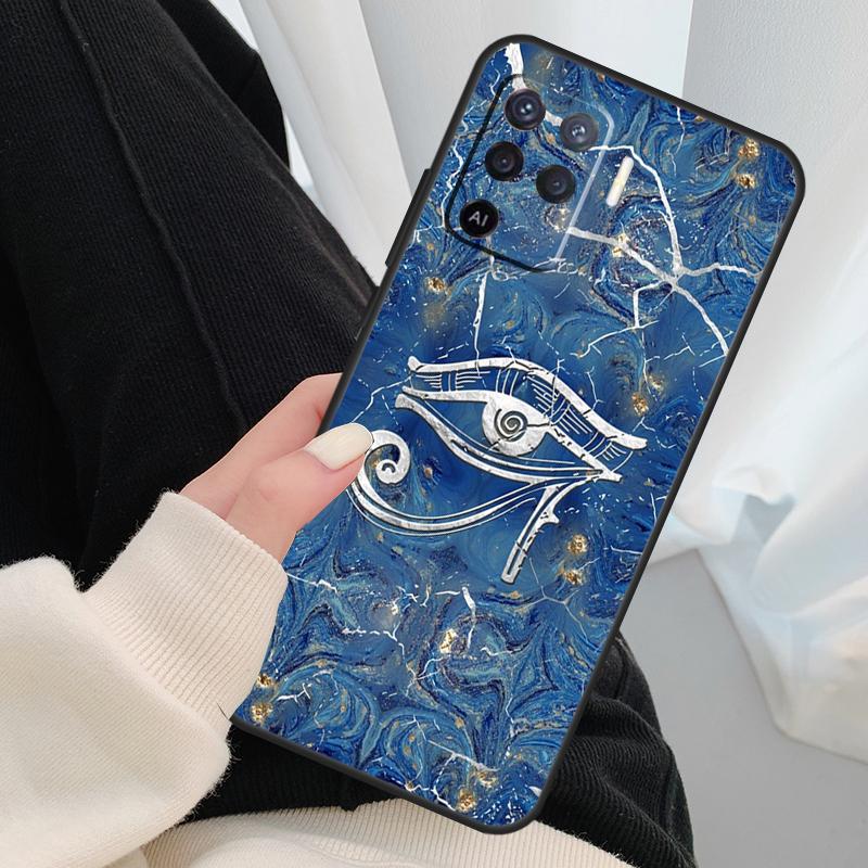 Egypt Pharaoh Mural Case For Oppo A54 A74 A94 A18 A57 A17 A77 A38 A58 A78 A98 A80 A60 A40 A96 A76 A16 A15 A5 Pro