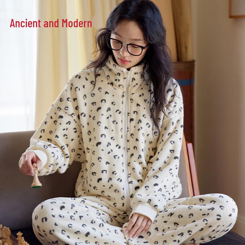 GUJIN Women s Warm Fleece Loungewear Set XL