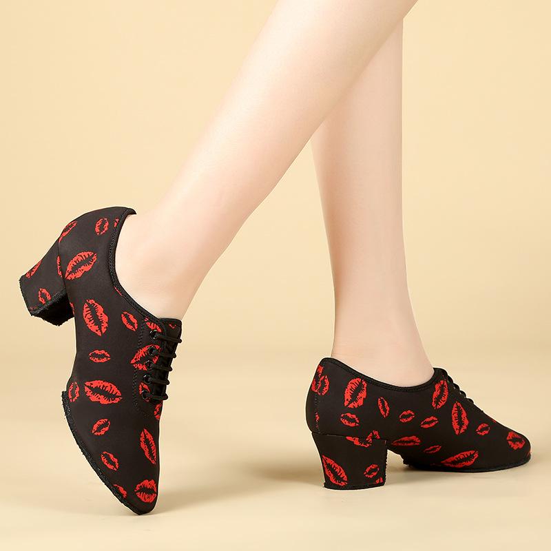 Dance of Glory Women's Medium Heel Latin Ballroom Shoes